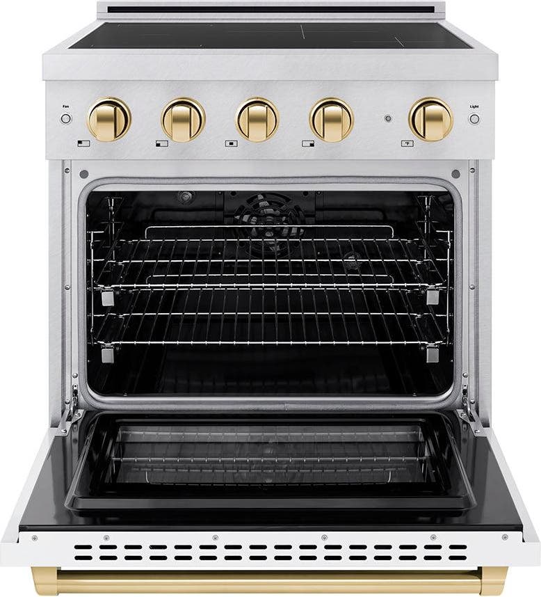 Zline SINRZWM30G Stainless Steel With White Matte Door And Polished...