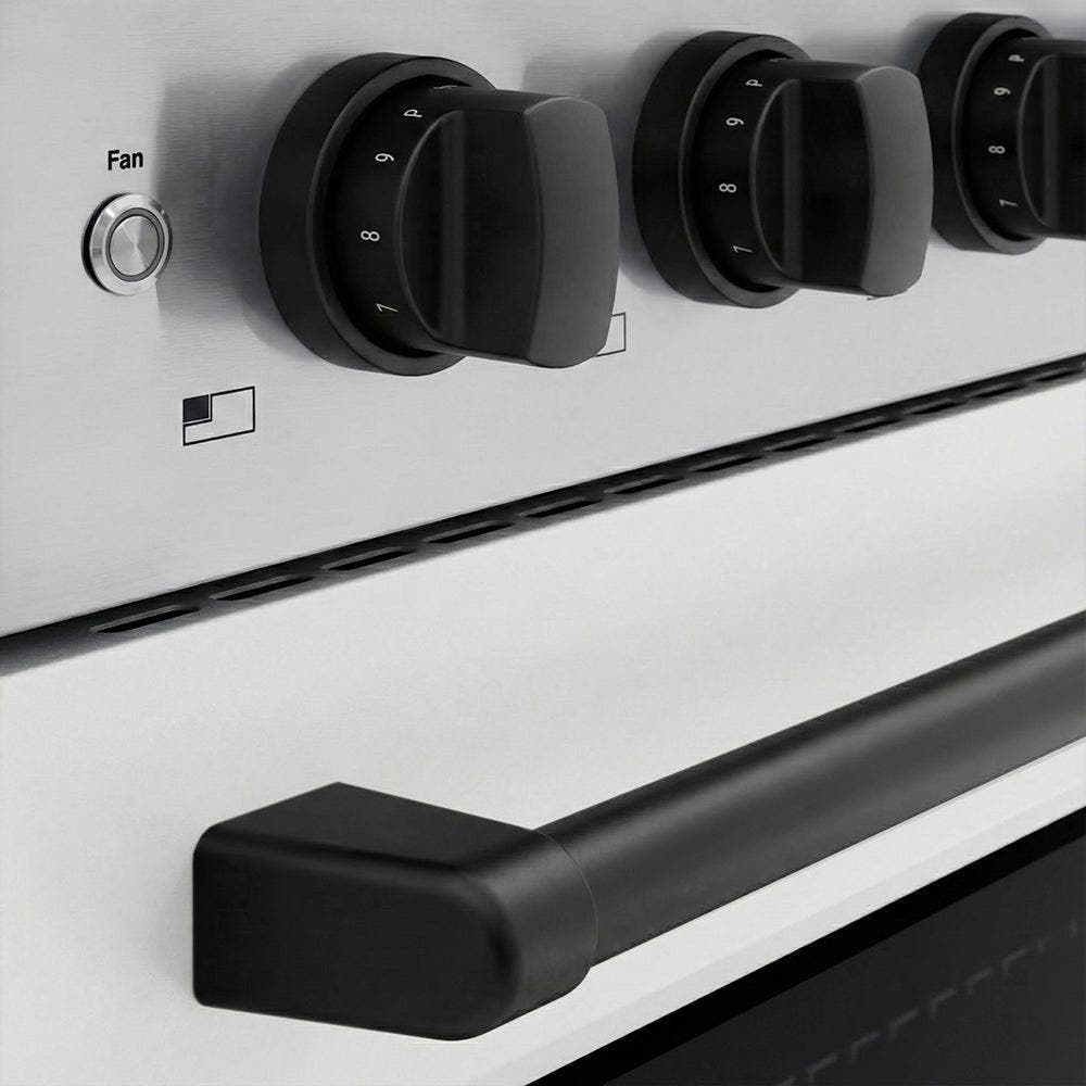 Zline SINRZWM30MB Stainless Steel With White Matte Door And Matte Bl...