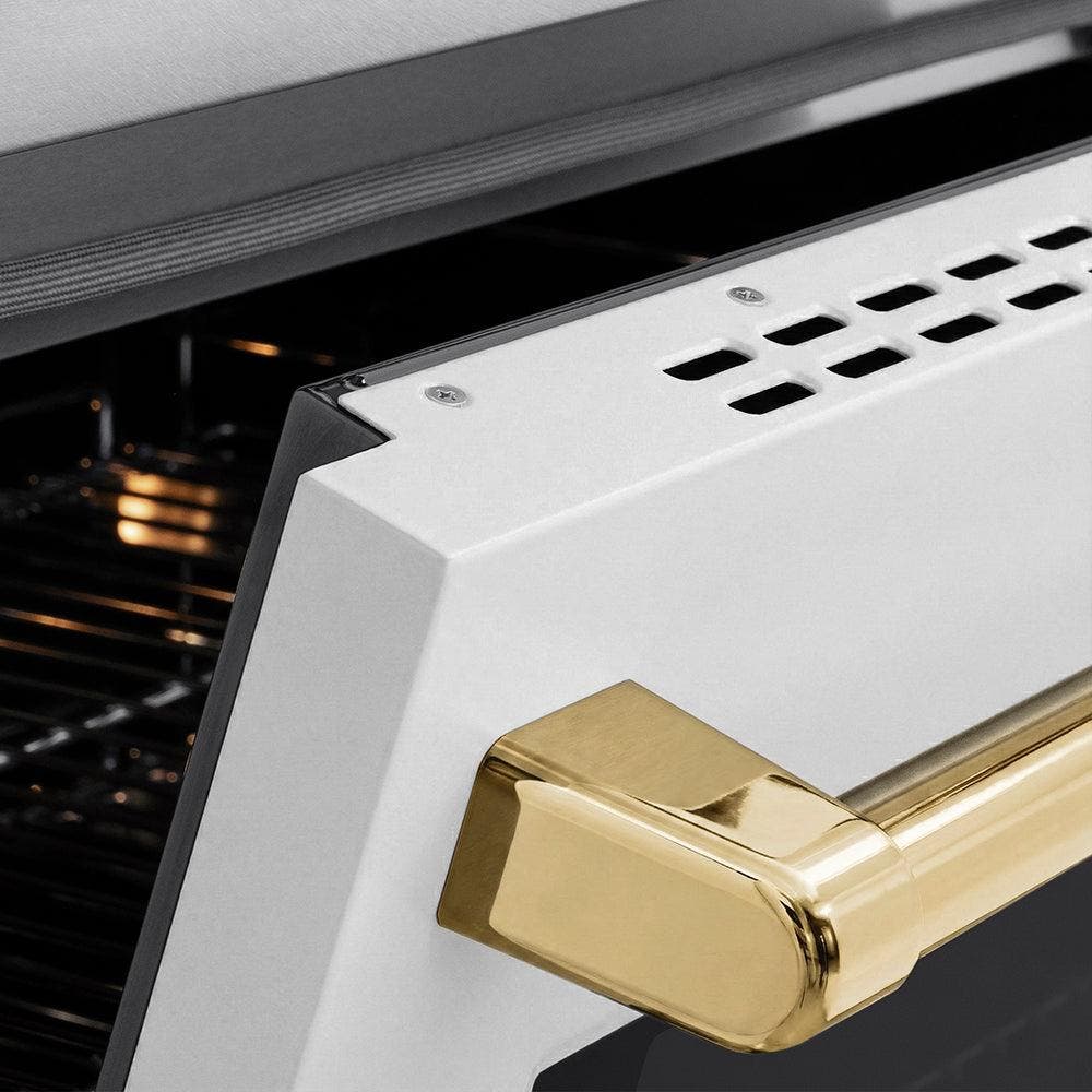 Zline SINRSZWM30G Satin Stainless Steel With White Matte Door And Po...