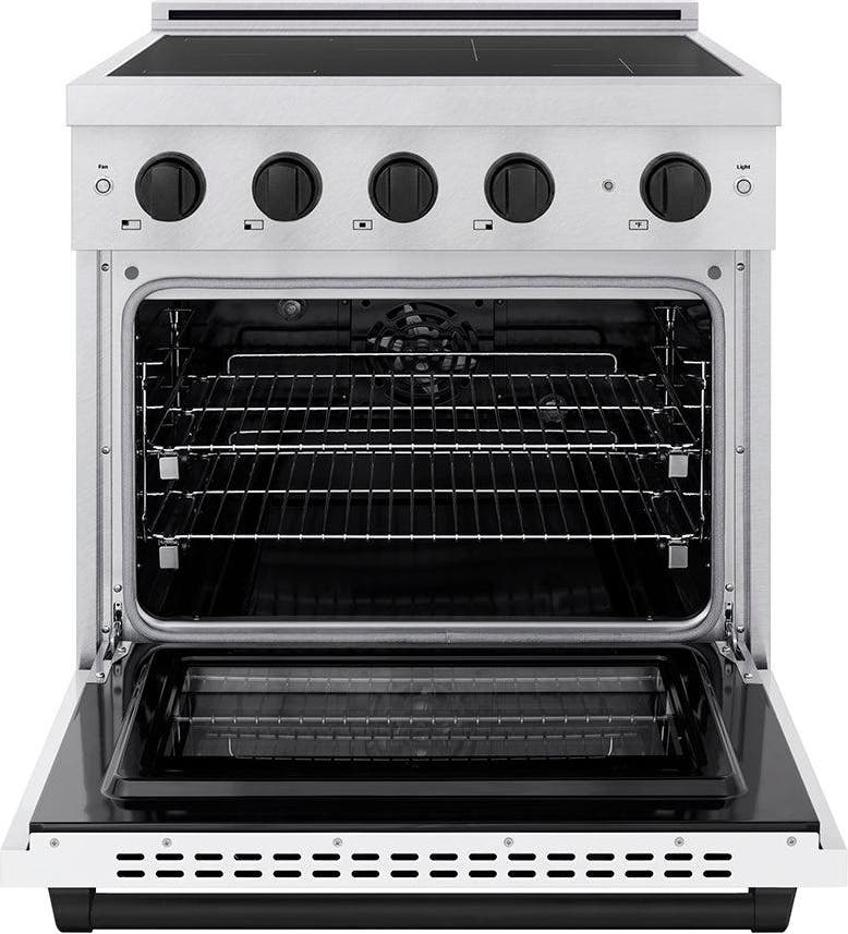 Zline SINRSZWM30MB Satin Stainless Steel With White Matte Door And Ma...