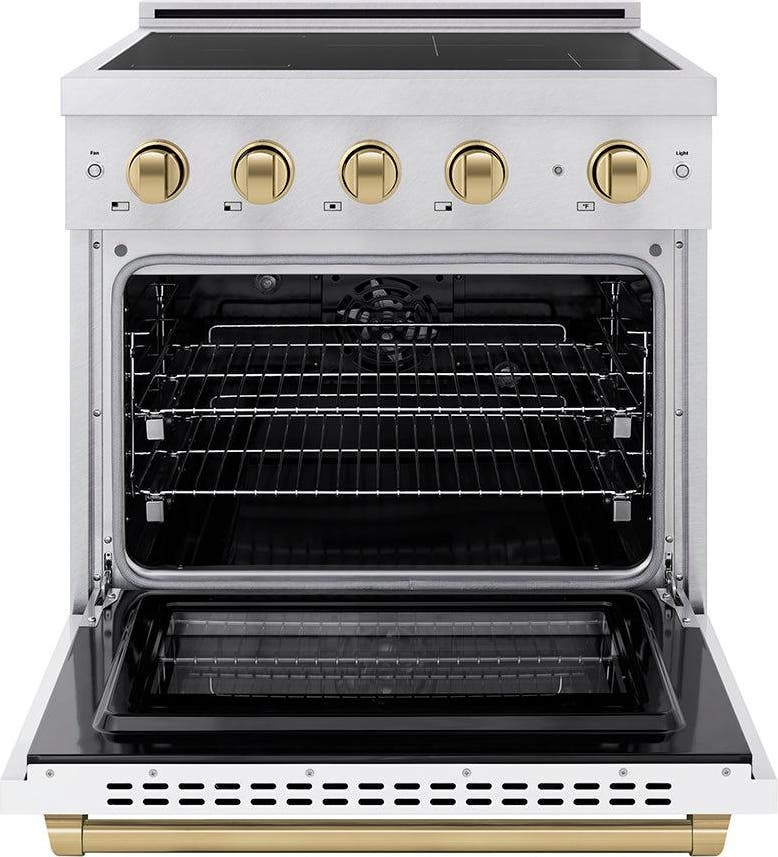Zline SINRSZWM30CB Satin Stainless Steel With White Matte Door And Ch...