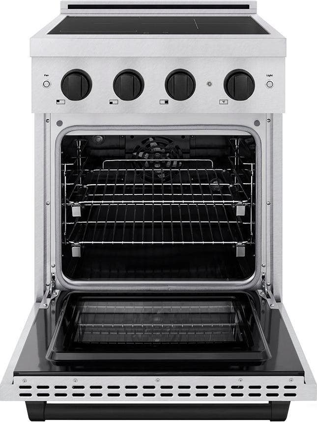 Zline SINRSZ24MB Satin Stainless Steel With Matte Black Accents