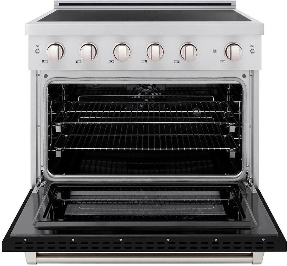 Zline SINRBLM36 Stainless Steel With Black Matte Door