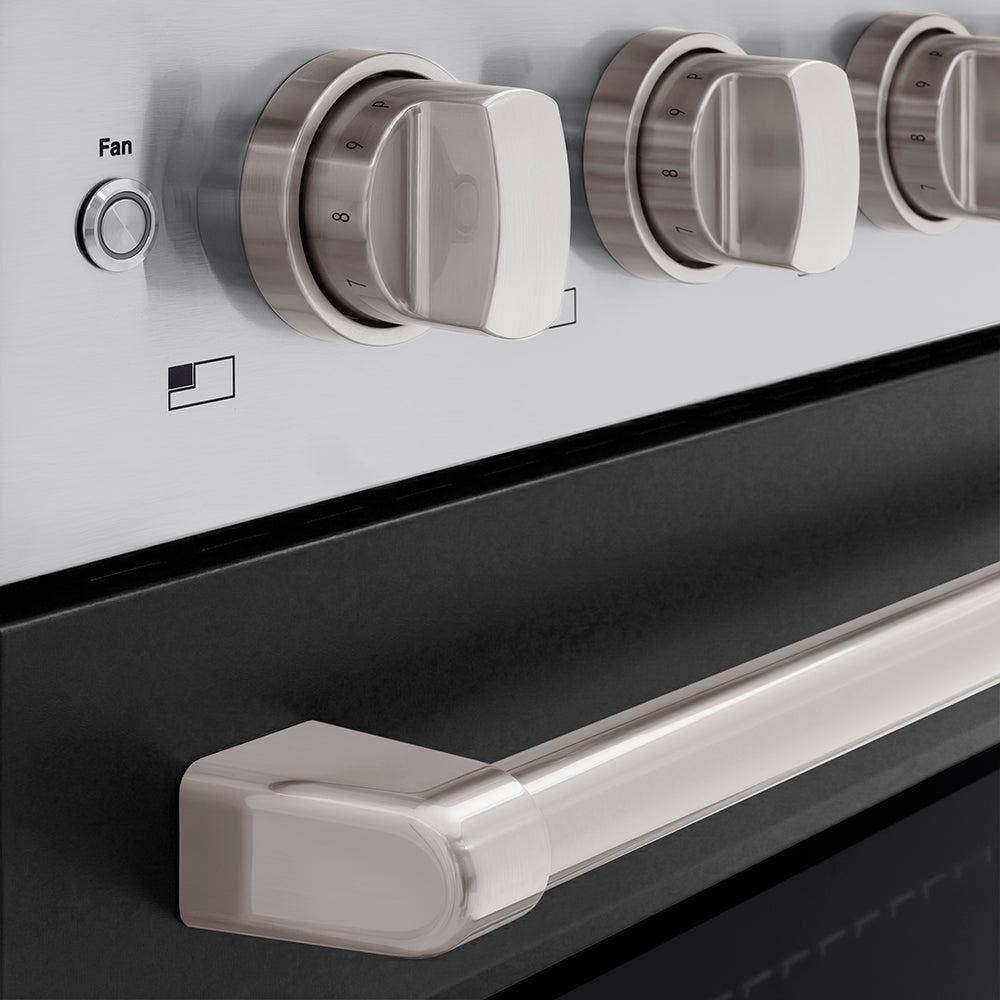 Zline SINRBLM36 Stainless Steel With Black Matte Door