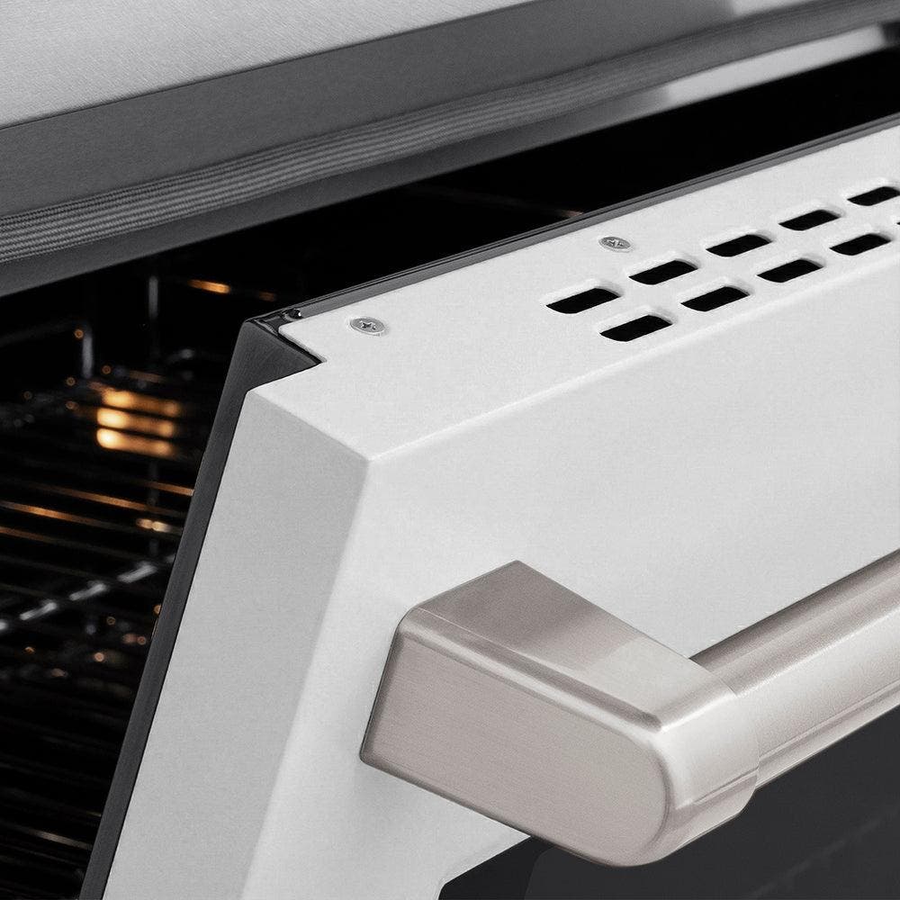 Zline SINRSWM36 Satin Stainless Steel With White Matte Door