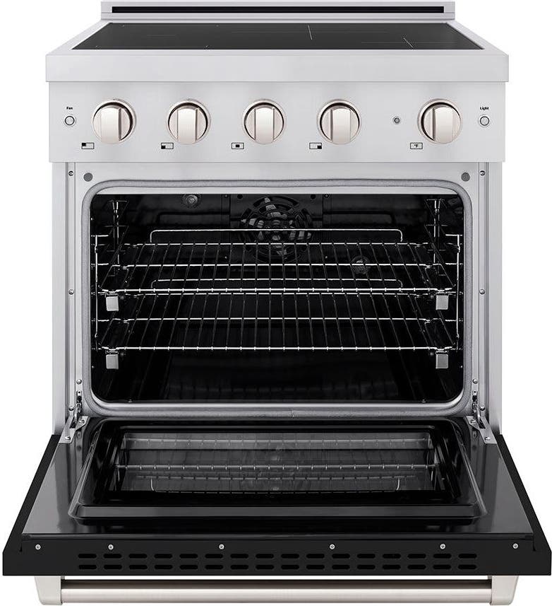 Zline SINRBLM30 Stainless Steel With Black Matte Door