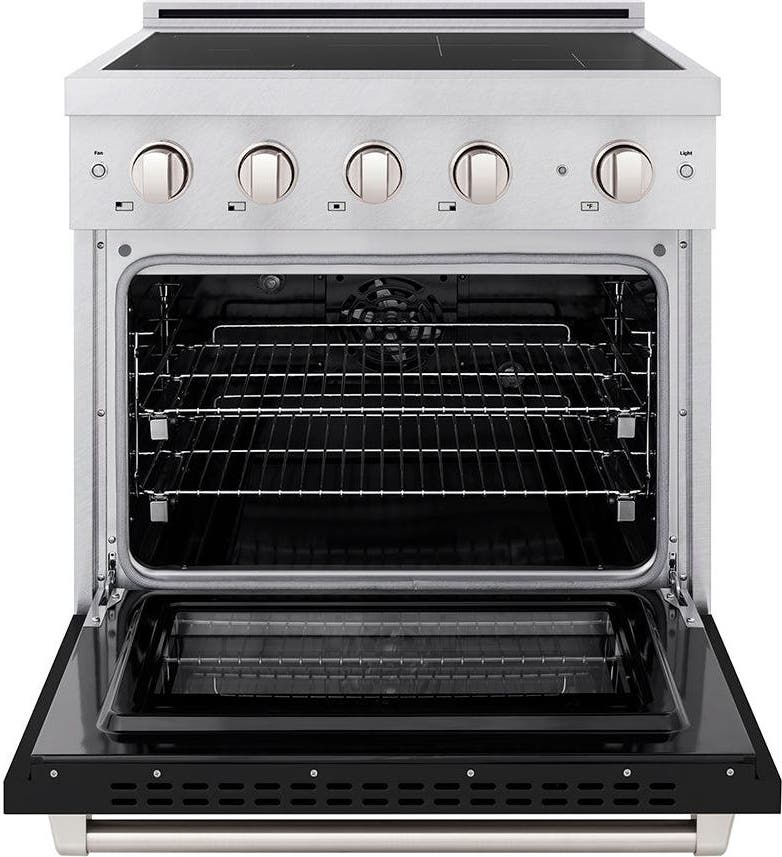 Zline SINRSBLM30 Satin Stainless Steel With Black Matte Door