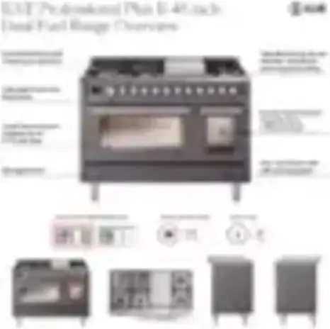 Ilve UP48FSQMPMG Graphite Matte With Satin Trim