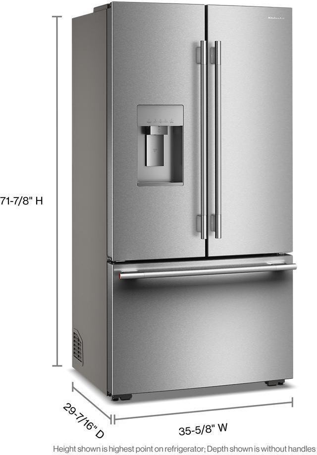 kです₊⁎⁺˳✧༚ KitchenAid KRFC736SPS 36 Inch Freestanding Counter-Depth French