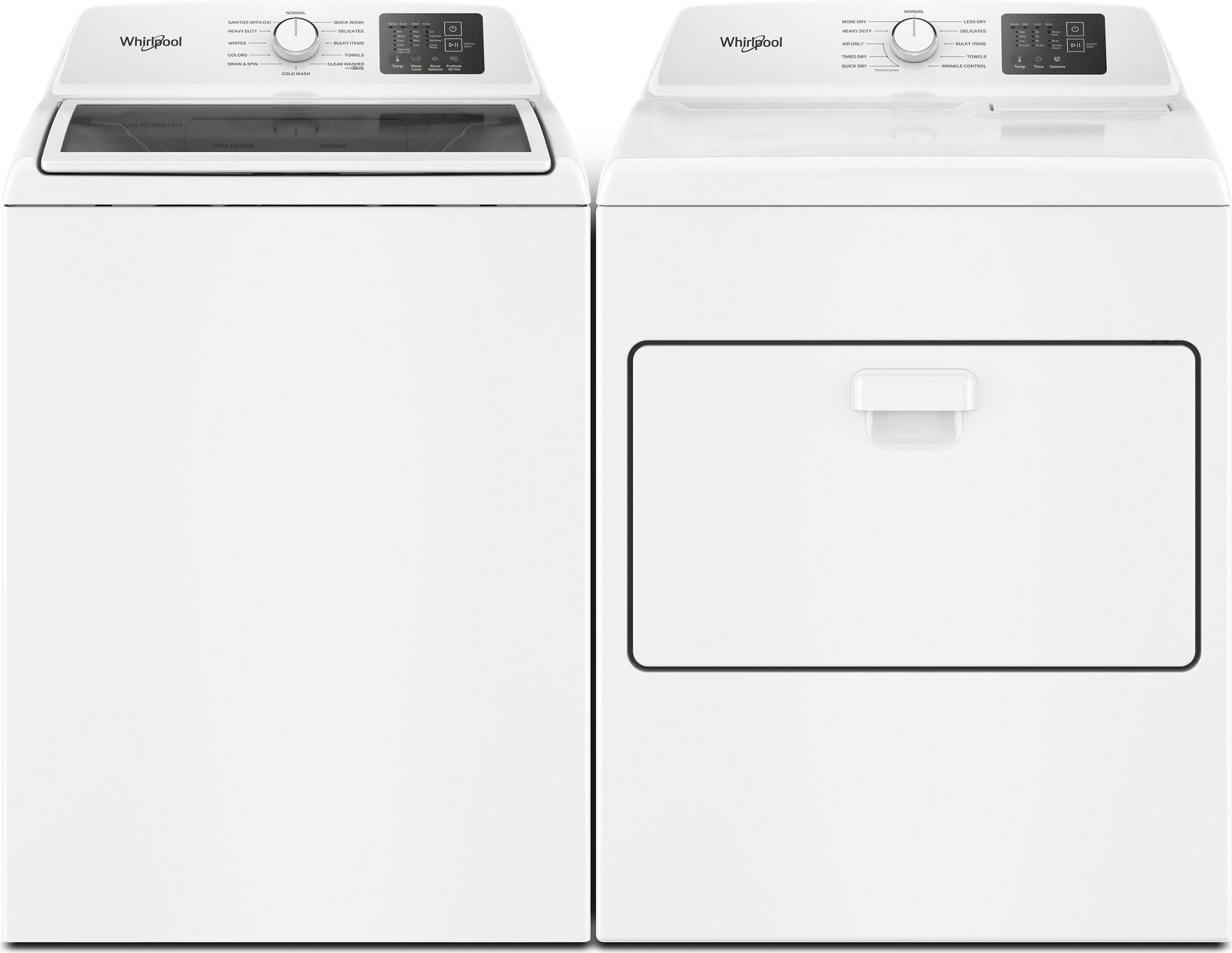 Whirlpool WGD4307SW 7.0 cu. ft. Gas Dryer White | Plesser's Appliances