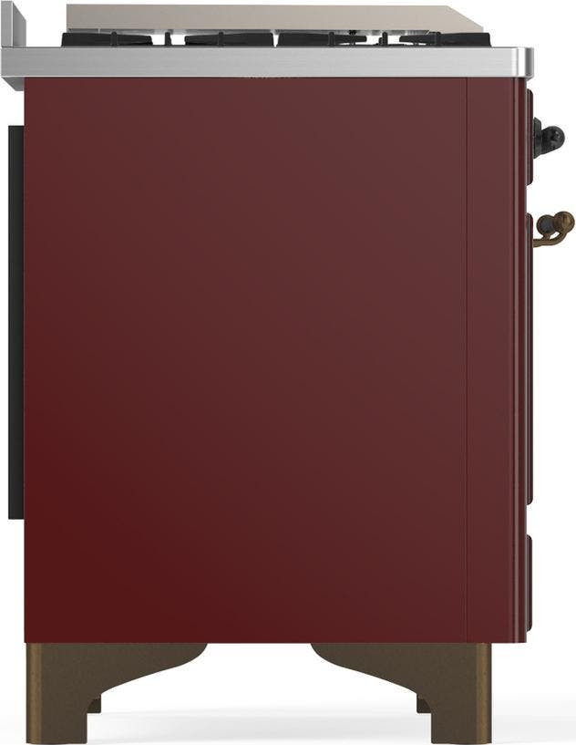 Ilve UM48FNR3BUBLP Burgundy With Burnished Trim, Liquid Propane