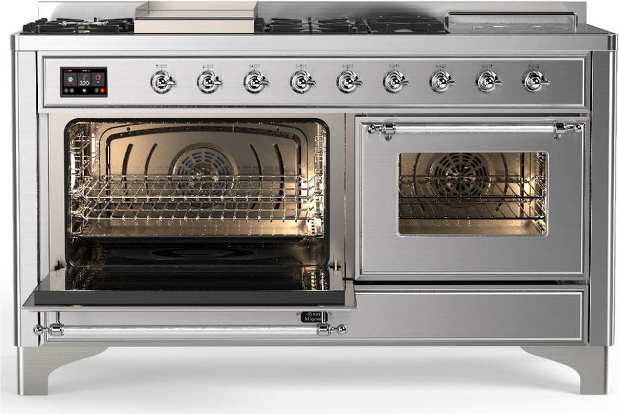 Ilve UM60FSNR3SSCLP Stainless Steel Chrome Trim, Liquid Propane