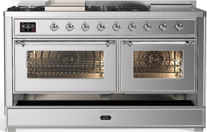 Ilve UM60FSNR3SSCLP Stainless Steel Chrome Trim, Liquid Propane