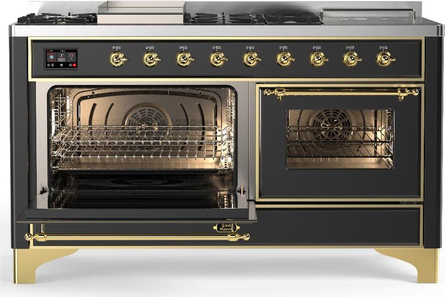 Ilve UM60FSNR3MGGLP Matte Graphite Brass Trim, Liquid Propane