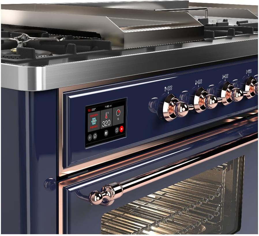 Ilve UM60FSNR3MBPLP Matte Blue Copper Trim, Liquid Propane