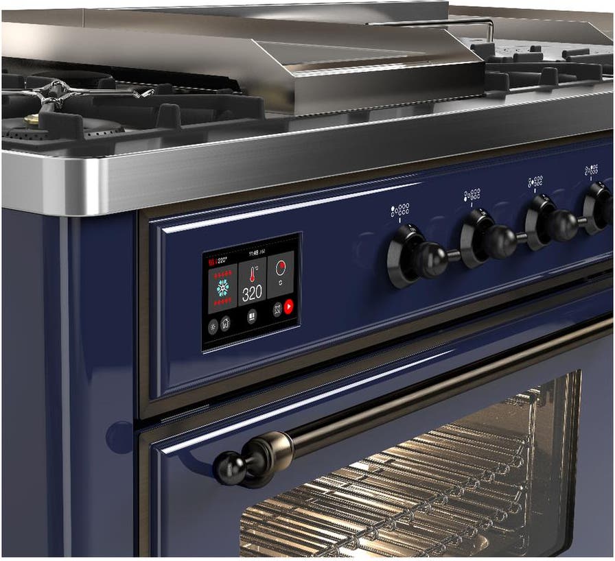 Ilve UM60FSNR3MBBLP Matte Blue Burnished Trim, Liquid Propane