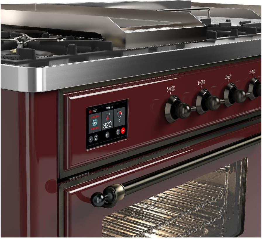 Ilve UM60FSNR3BUBLP Burgundy Burnished Trim, Liquid Propane