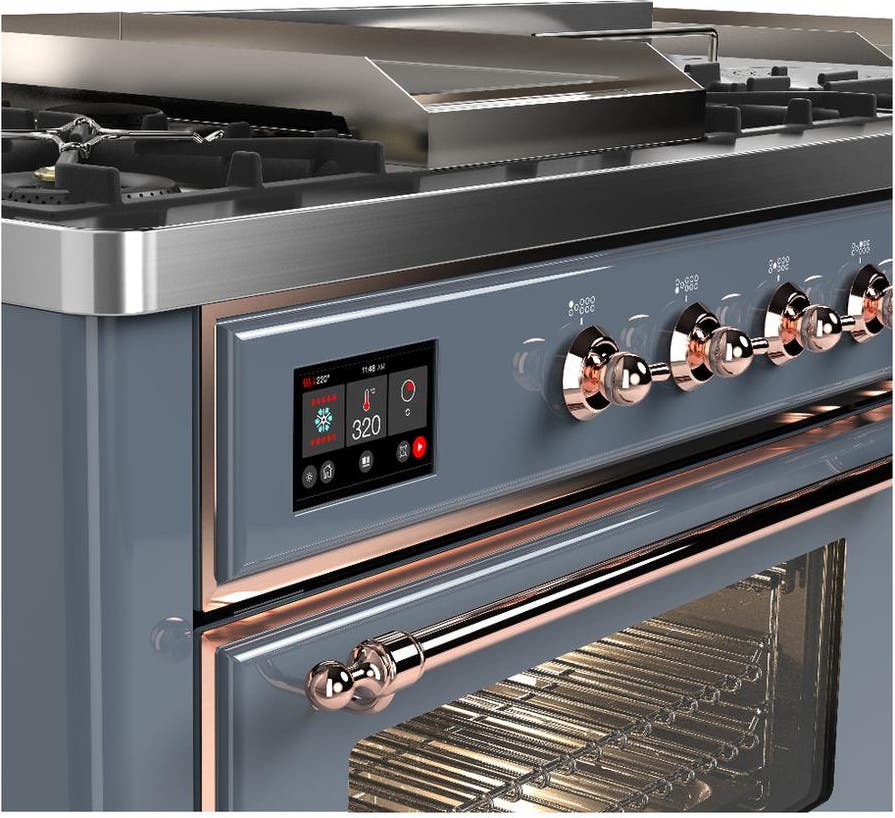 Ilve UM60FSNR3BGPLP Blue Grey Copper Trim, Liquid Propane