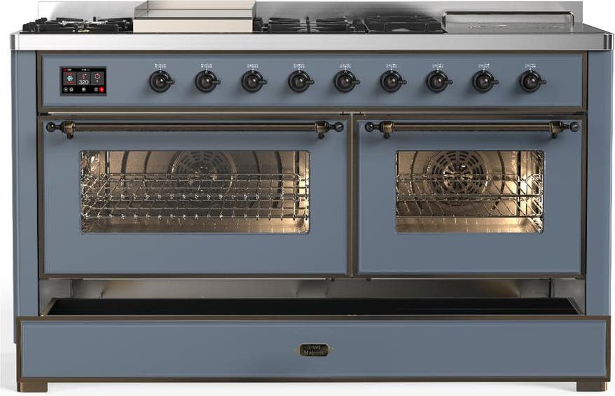 Ilve UM60FSNR3BGBLP Blue Grey Burnished Trim, Liquid Propane
