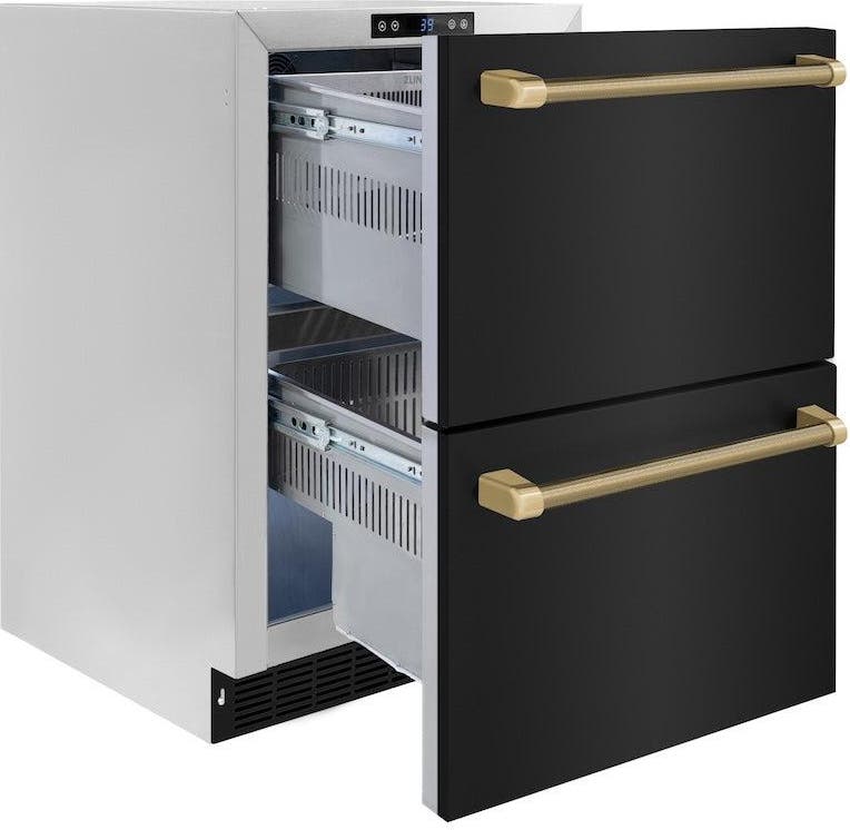 Zline RDSOZBS24KCB Black Stainless Steel Doors And Champagne Bronze H...