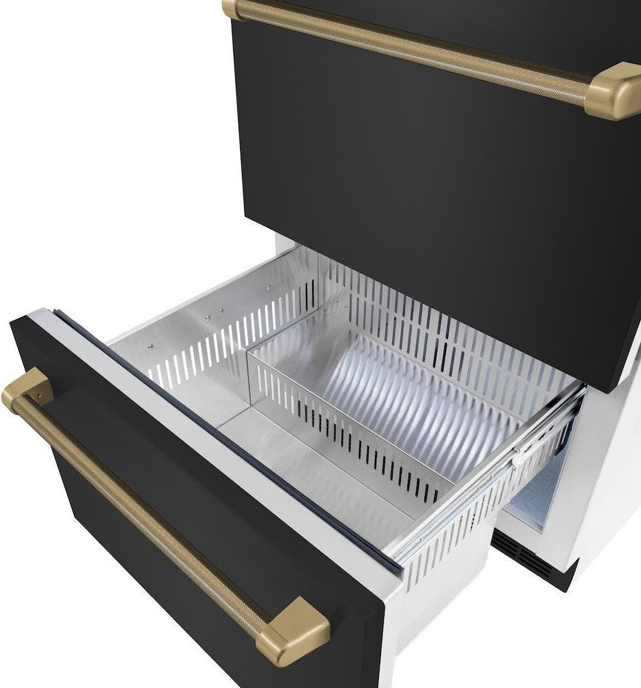 Zline RDSOZBS24KCB Black Stainless Steel Doors And Champagne Bronze H...