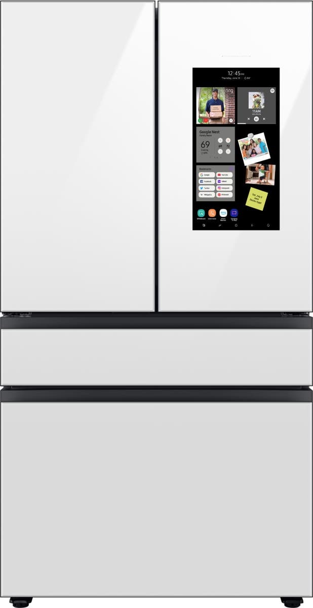 Samsung RF23BB8900AW Bespoke Panel-Ready with White Glass Family Hub™ P...
