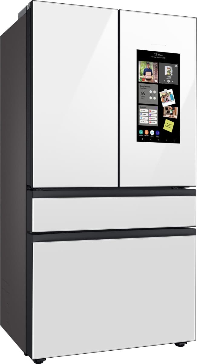 Samsung RF23BB8900AW Bespoke Panel-Ready with White Glass Family Hub™ P...