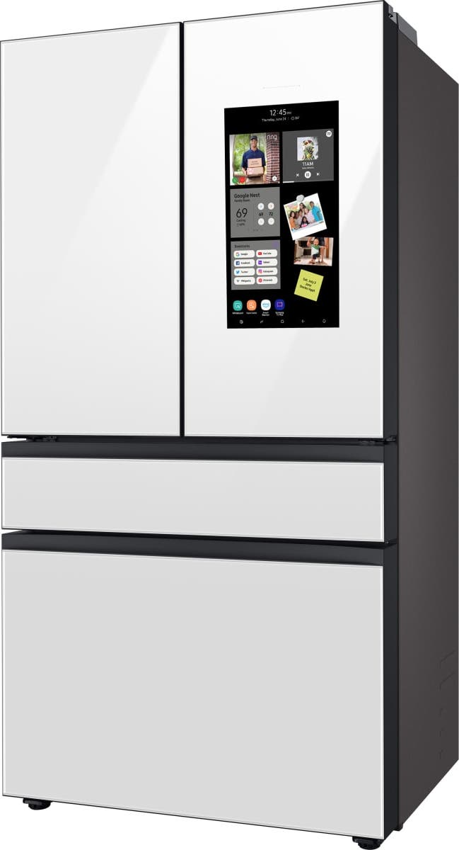 Samsung RF23BB8900AW Bespoke Panel-Ready with White Glass Family Hub™ P...