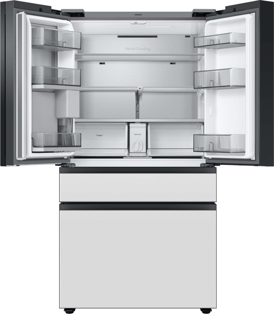 Samsung RF23BB8900AW Bespoke Panel-Ready with White Glass Family Hub™ P...