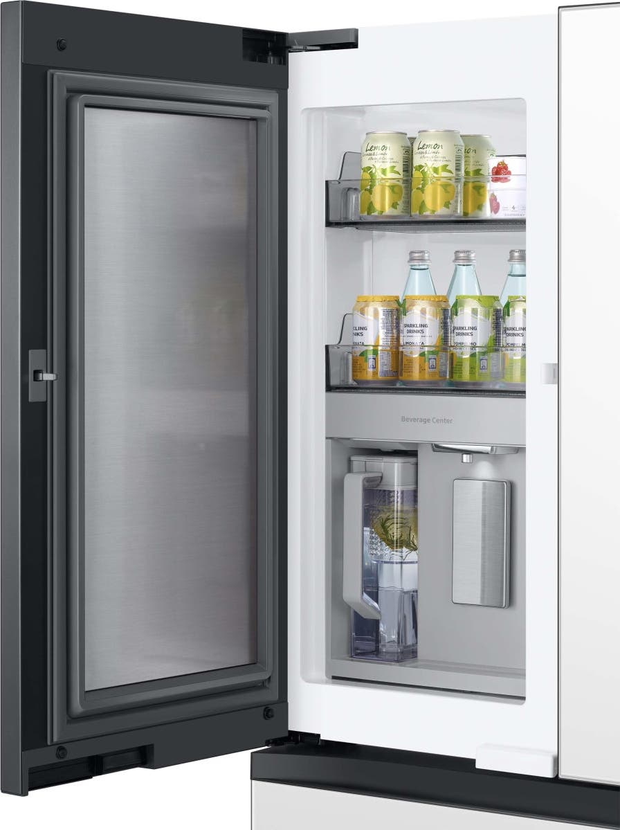 Samsung RF23BB8900AW Bespoke Panel-Ready with White Glass Family Hub™ P...
