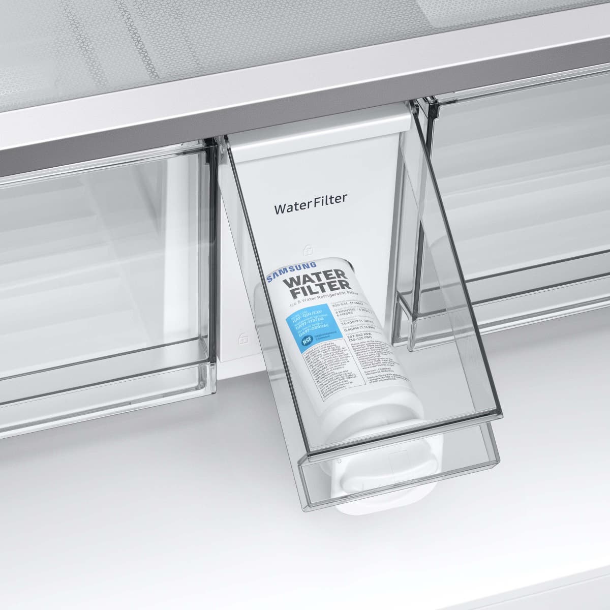 Samsung RF23BB8900AW Bespoke Panel-Ready with White Glass Family Hub™ P...