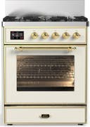 ILVE UM30N Majestic III 30 inch Dual Fuel Range with 5 Black Brass Burners