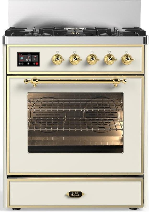 Antique White With Brass Trim, Liquid Propane