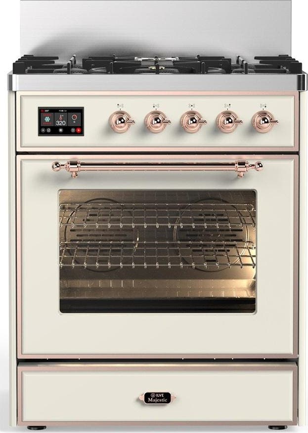 Antique White With Copper Trim, Natural Gas