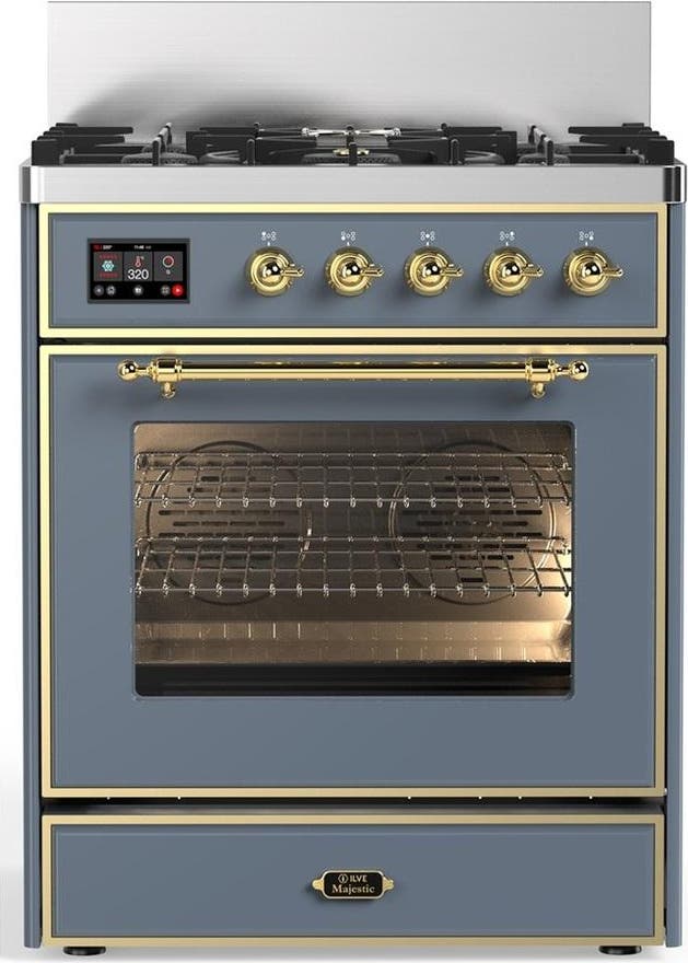 Blue Grey With Brass Trim, Liquid Propane