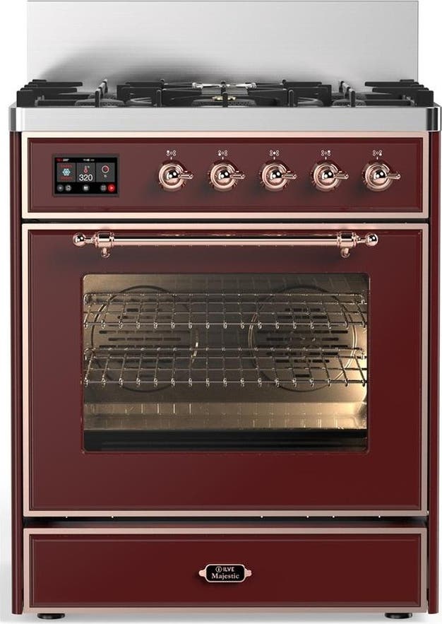 Burgundy With Copper Trim, Natural Gas