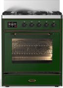 ILVE UM30N Majestic III 30 inch Dual Fuel Range with 5 Black Brass Burners