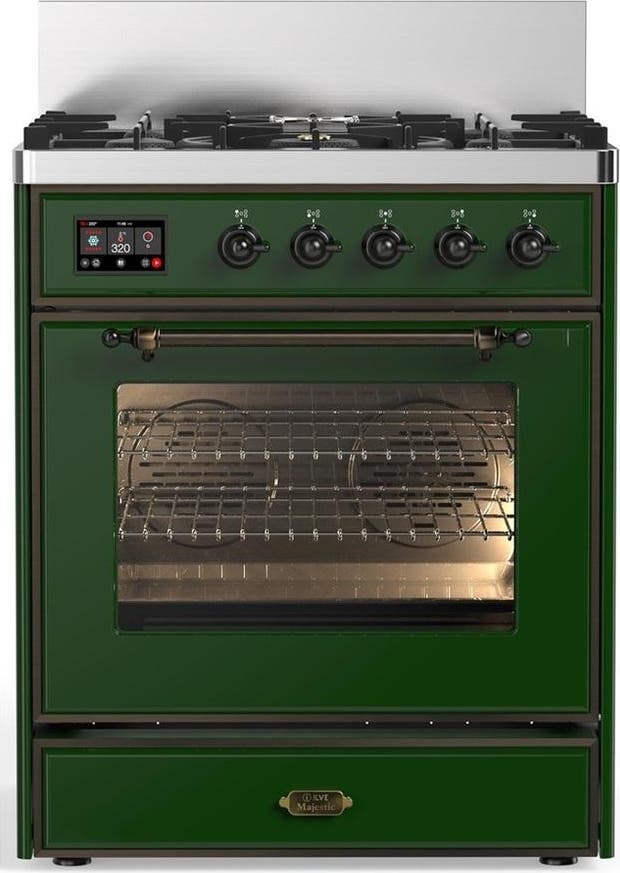 Emerald Green With Burnished Trim, Natural Gas
