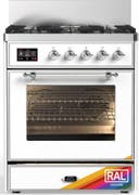 ILVE UM30N Majestic III 30 inch Dual Fuel Range with 5 Black Brass Burners