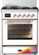 ILVE UM30N Majestic III 30 inch Dual Fuel Range with 5 Black Brass Burners