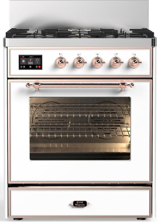 White With Copper Trim, Natural Gas