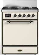 ILVE UM30N Majestic III 30 inch Dual Fuel Range with 5 Black Brass Burners
