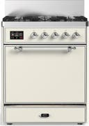 ILVE UM30N Majestic III 30 inch Dual Fuel Range with 5 Black Brass Burners