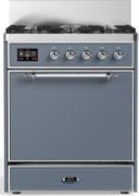 ILVE UM30N Majestic III 30 inch Dual Fuel Range with 5 Black Brass Burners