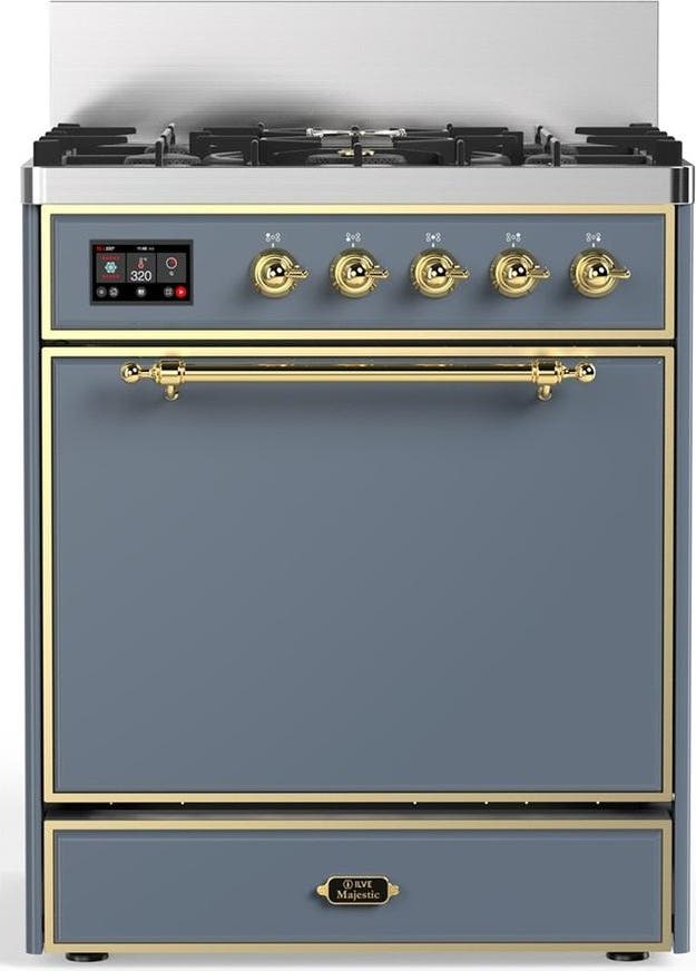 Blue Grey With Brass Trim, Natural Gas