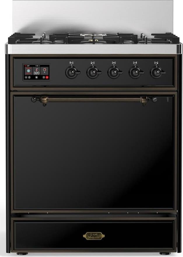 Glossy Black With Burnished Trim, Natural Gas