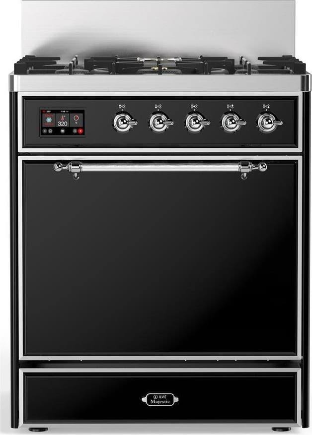 Glossy Black With Chrome Trim, Natural Gas