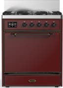 ILVE UM30N Majestic III 30 inch Dual Fuel Range with 5 Black Brass Burners