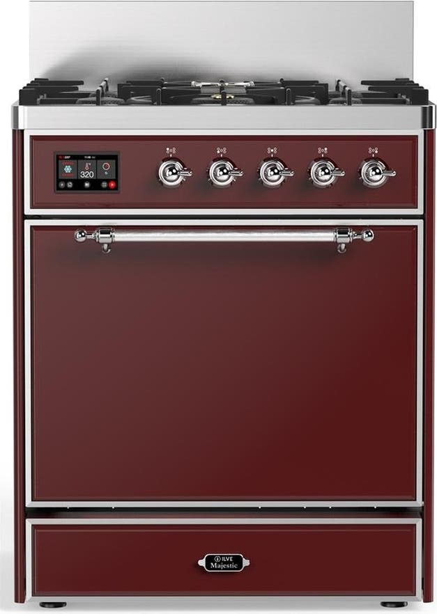 Burgundy With Chrome Trim, Natural Gas
