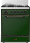 ILVE UM30N Majestic III 30 inch Dual Fuel Range with 5 Black Brass Burners